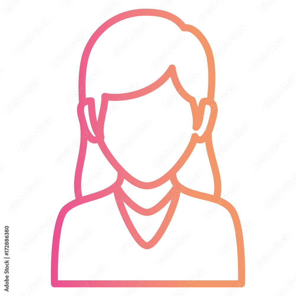 beautiful woman avatar character vector illustration design