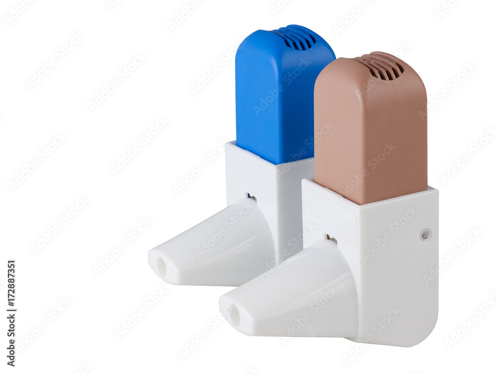 Blue and Brown Asthma Inhalers Stock Photo Adobe Stock