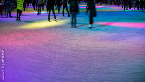 Photography City ice skating rink at night
