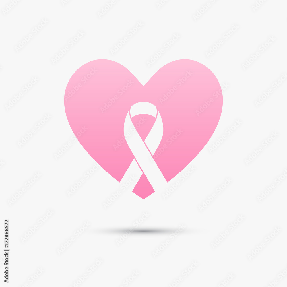 Pink ribbon symbol organizations supporting Vector Image