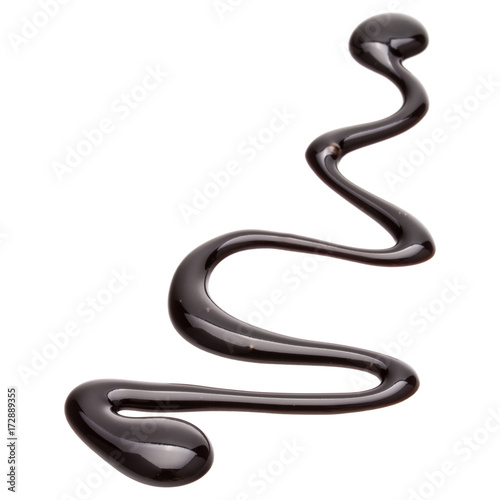 Wallpaper Mural Chocolate syrup drop isolated on white background Torontodigital.ca