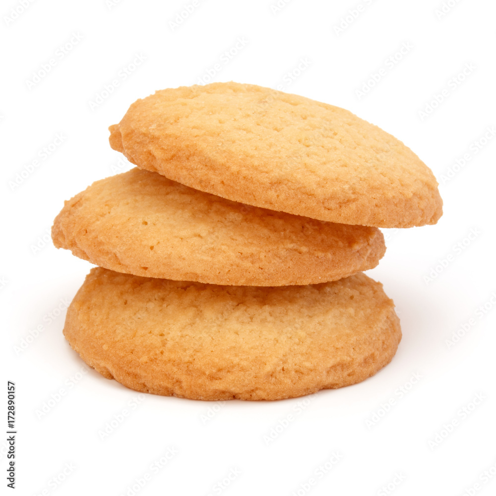 stacked short pastry cookies isolated on white background stacked short pastry cookies isolated on white background