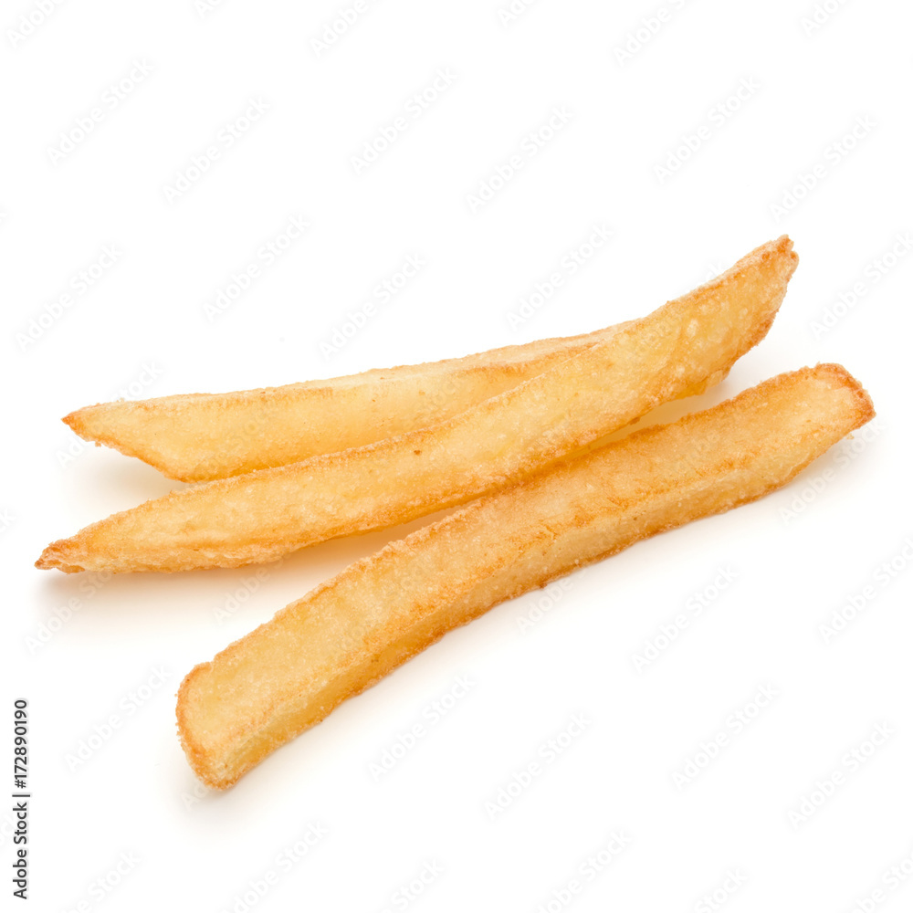 French Fried Potatoes isolated on white background French Fried Potatoes isolated on white background
