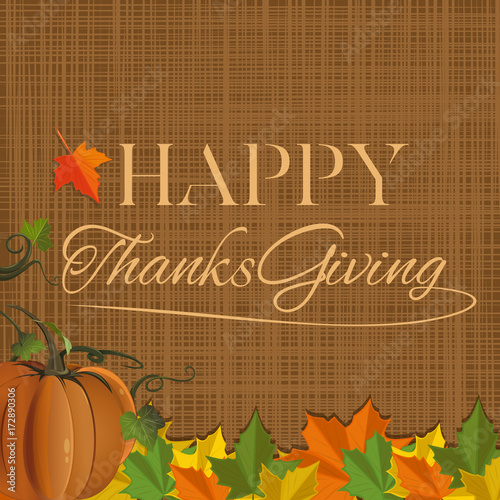 Thanksgiving Day background design. Happy Thanksgiving. Vector illustration