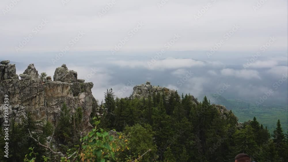 timelapse of ridge in Ural mountains timelapse of ridge in Ural mountains