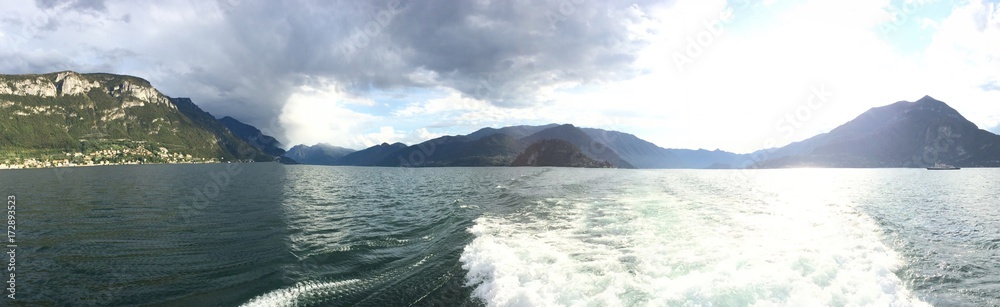 landscape from boat, Como Lake
