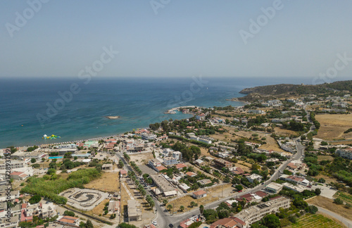 Aerial view of resort area, Faliraki, Greece © a_medvedkov