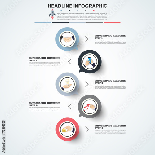 Abstract infographics number options template. Vector illustration. Can be used for workflow layout, diagram, business step option, banner, web design.
