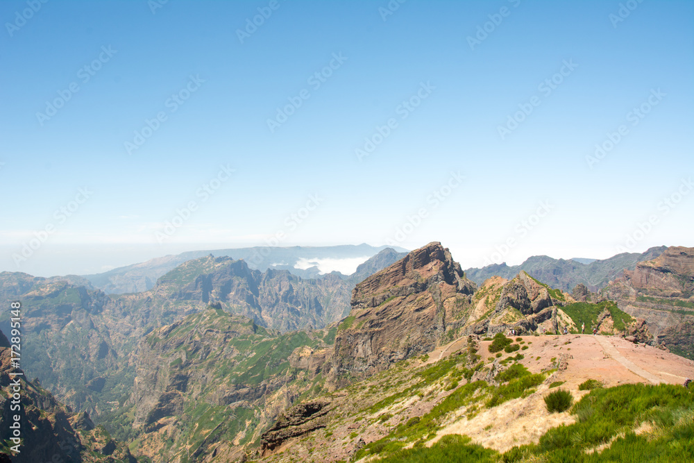 Aussicht von einem Berg in Portugal Aussicht von einem Berg in Portugal