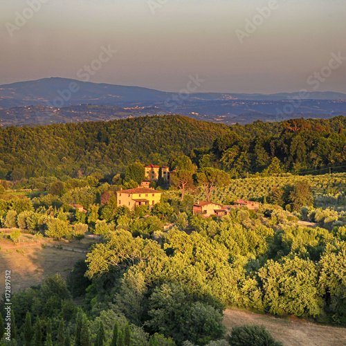 Rural countryside landscape in Tuscany  Italy