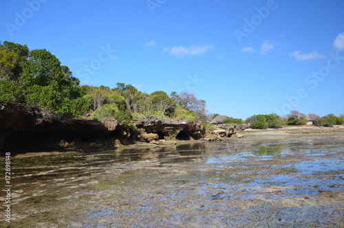 Seascape island Benguerra. Mozambique