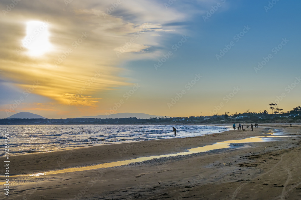 Punta Ballena Beach at Sunset Time, Uruguay