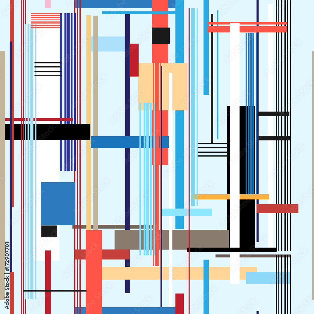 Fototapeta premium Seamless bright geometric stripes pattern