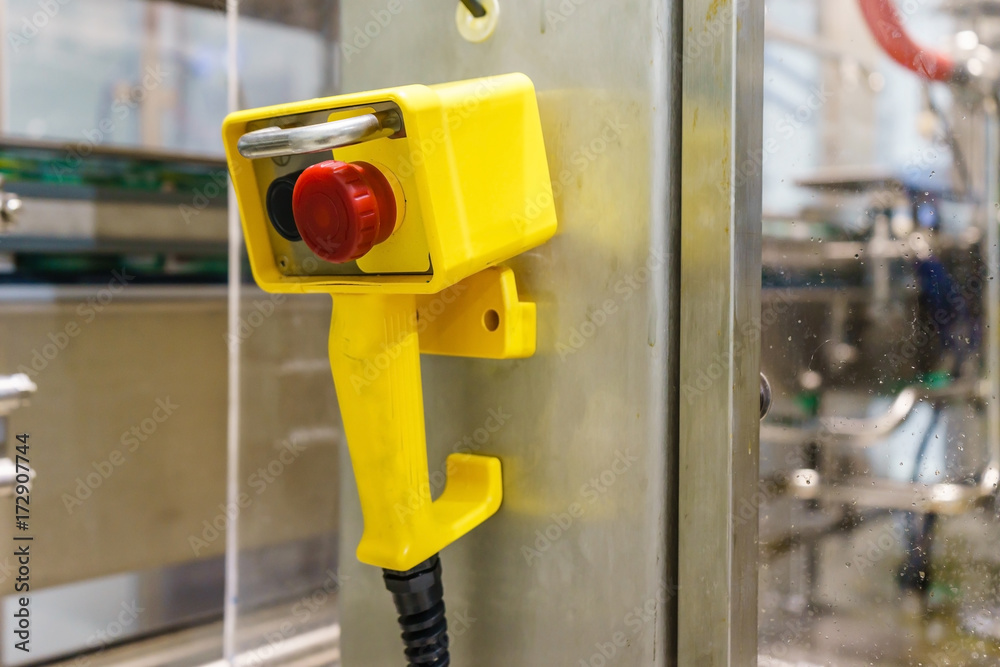 Remote jog handle control on filling and capping machine in food and beverage industry Stock Photo Adobe Stock