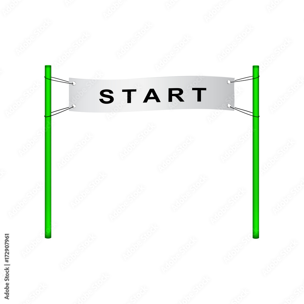 Obraz premium Start flag in retro design