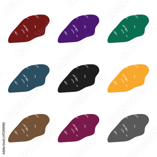 Chicken fillet icon in black style isolated on white background. Meats symbol stock vector illustration