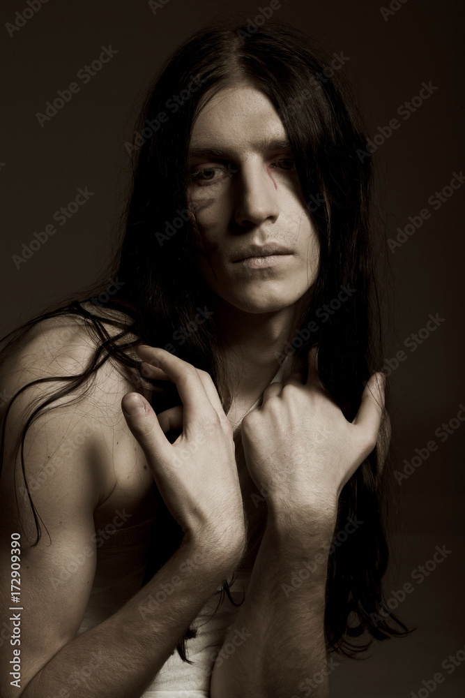 Obraz premium Body-art, young man