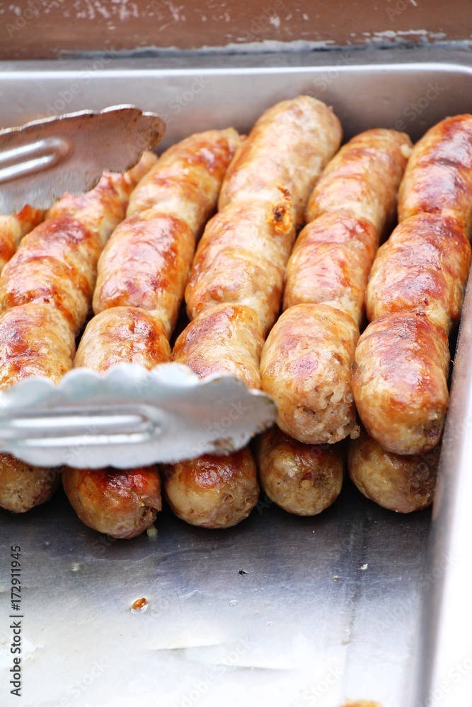 Grilled sausage asia is delicious