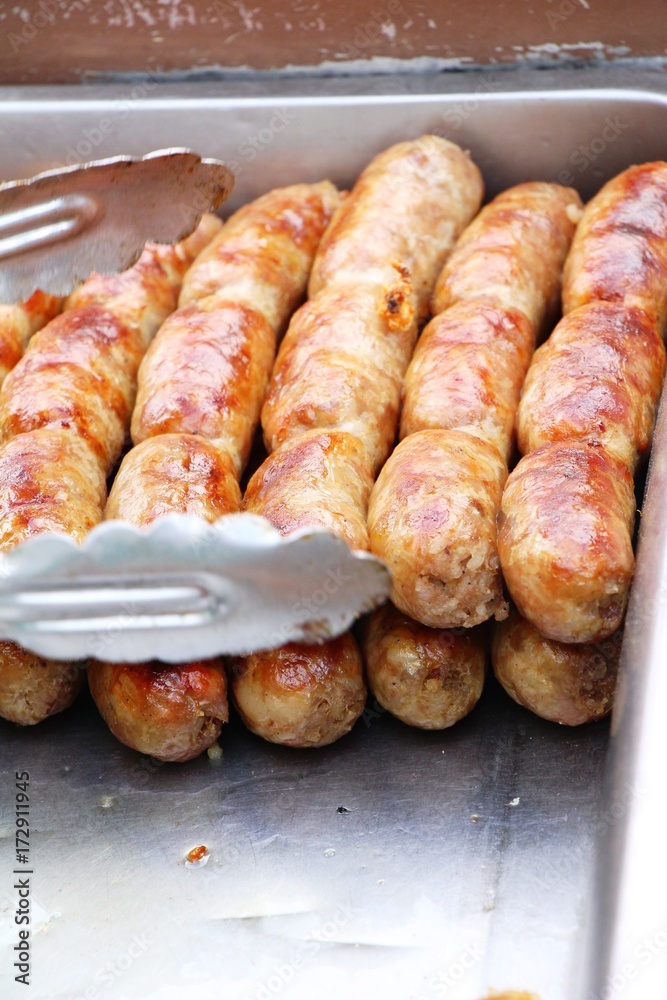 Grilled sausage asia is delicious Grilled sausage asia is delicious