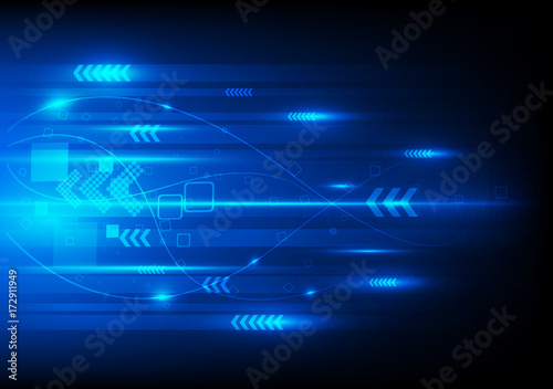 Communications technology, high speed vector arrow background electronics.