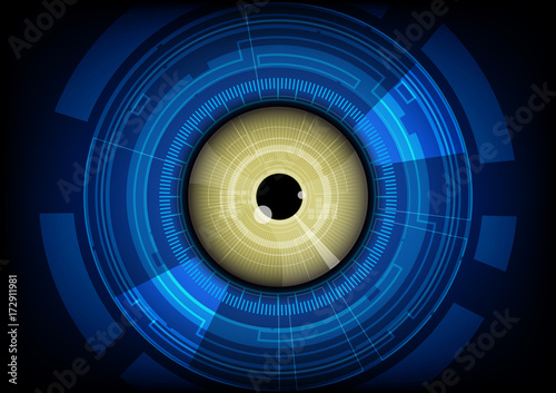 vector eyeball future technology, security concept background