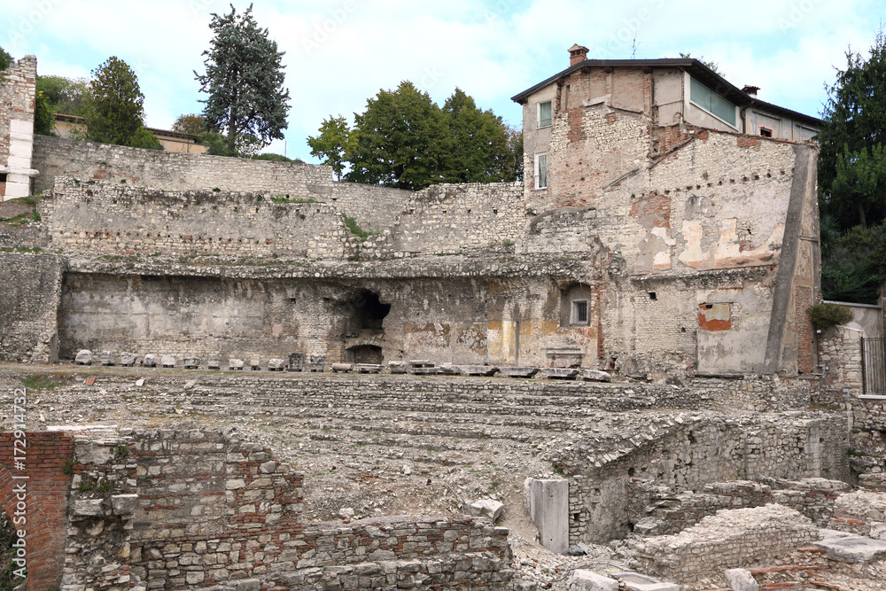 ancient Roman theatre of Brescia, unesco world heritage, Italy