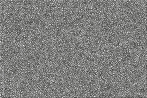 Random halftone. Pointillism style. Background with irregular, chaotic dots, points, circle.