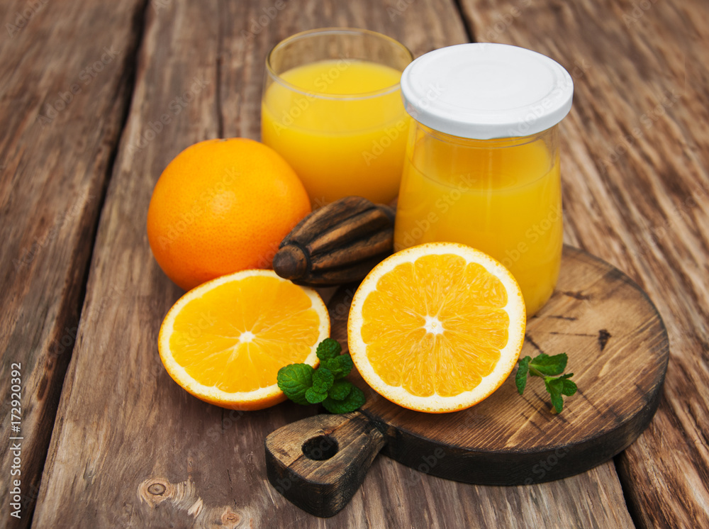 Jar of orange juice Jar of orange juice