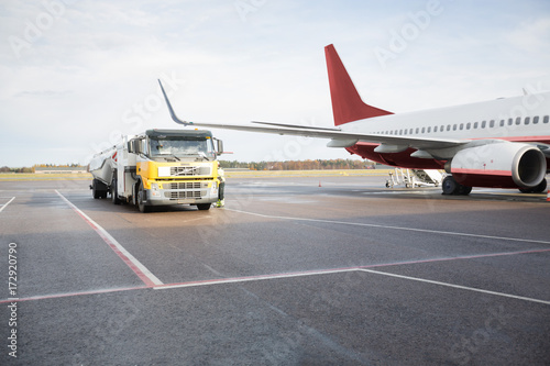 Fuel Truck By Airplane