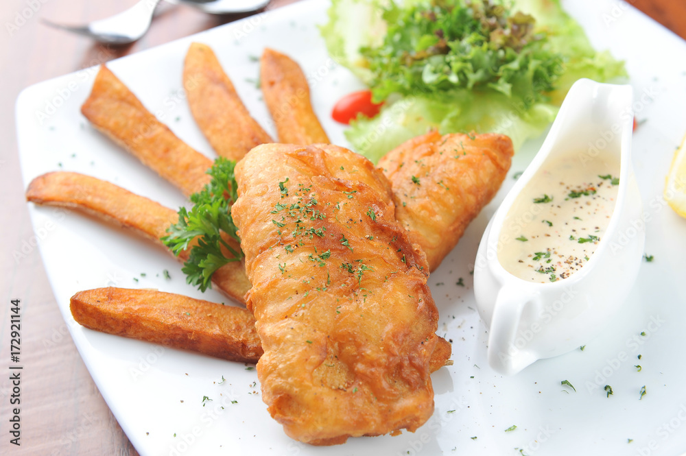 plate of fish and chips plate of fish and chips