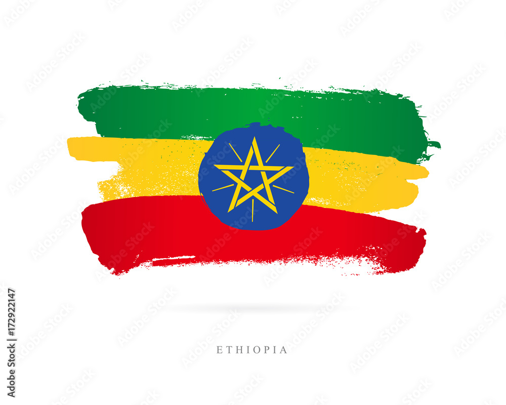Obraz premium Flag of Ethiopia. Abstract concept