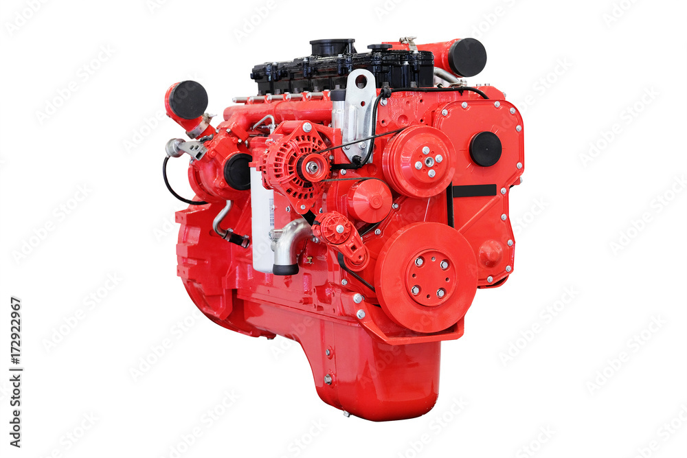 Fototapeta premium Car engine isolated