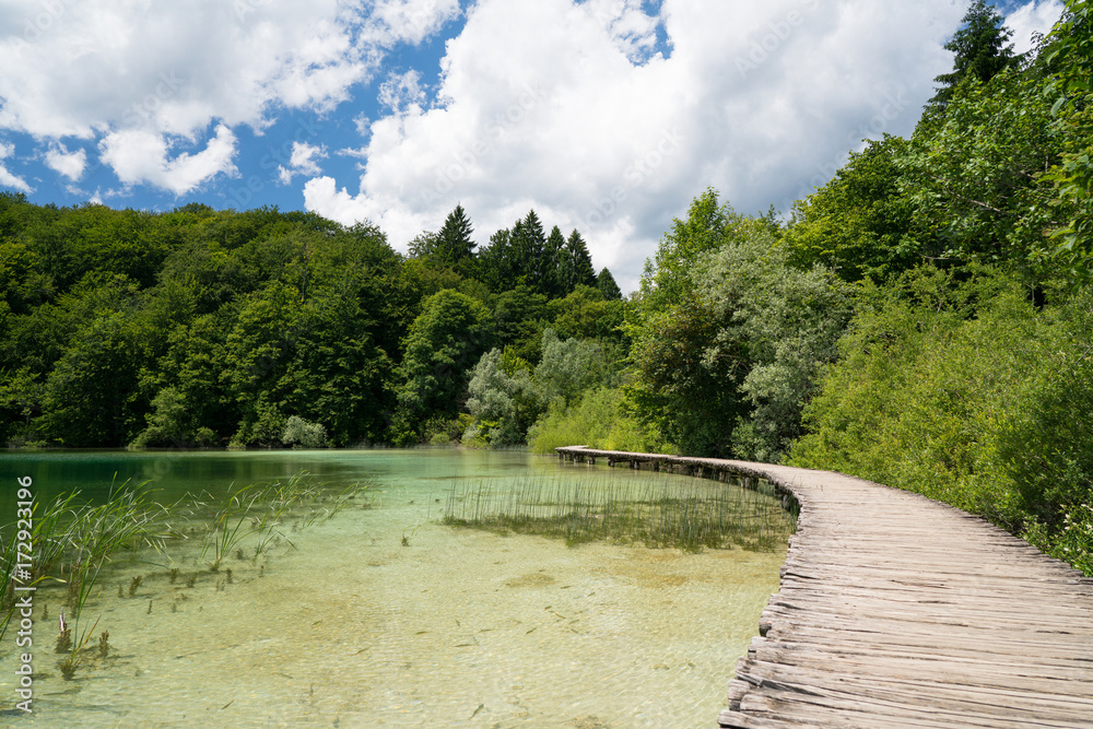 Plitvice lakes of Croatia - national park in summer