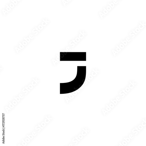 t and j letter logo vector