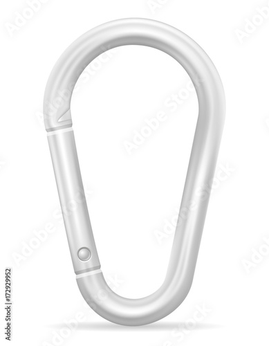 carabiner is fastened vector illustration photo