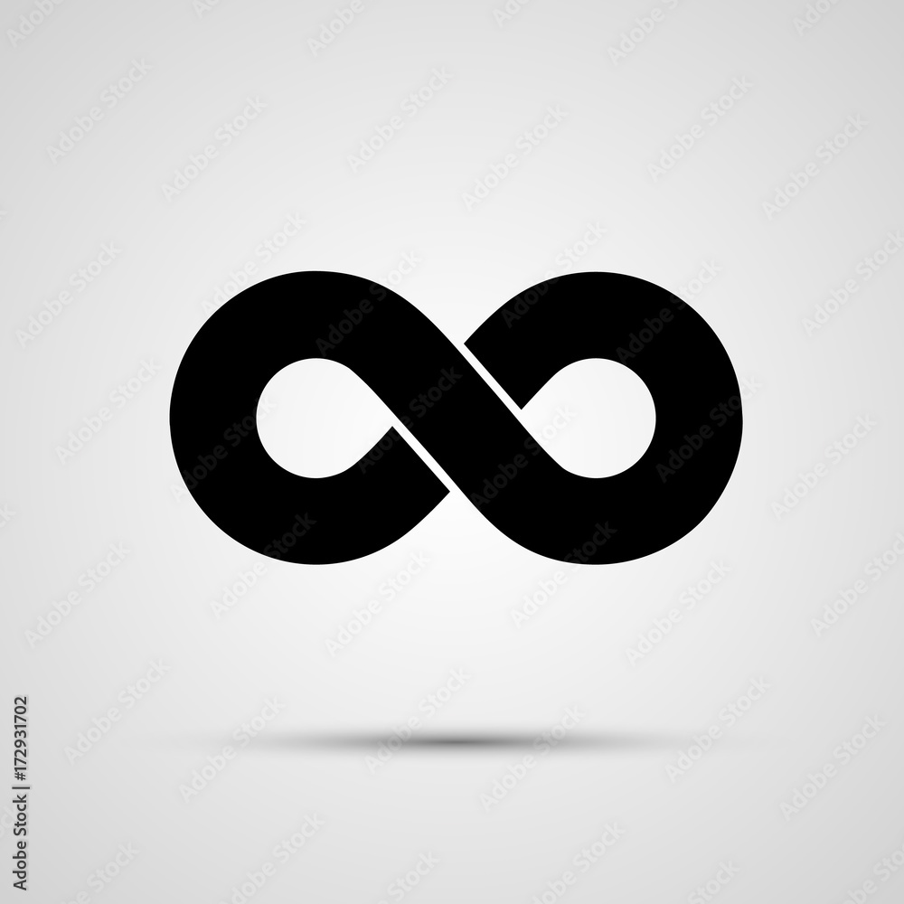 Infinity Icon black, template design element, Vector illustration Infinity Icon black, template design element, Vector illustration