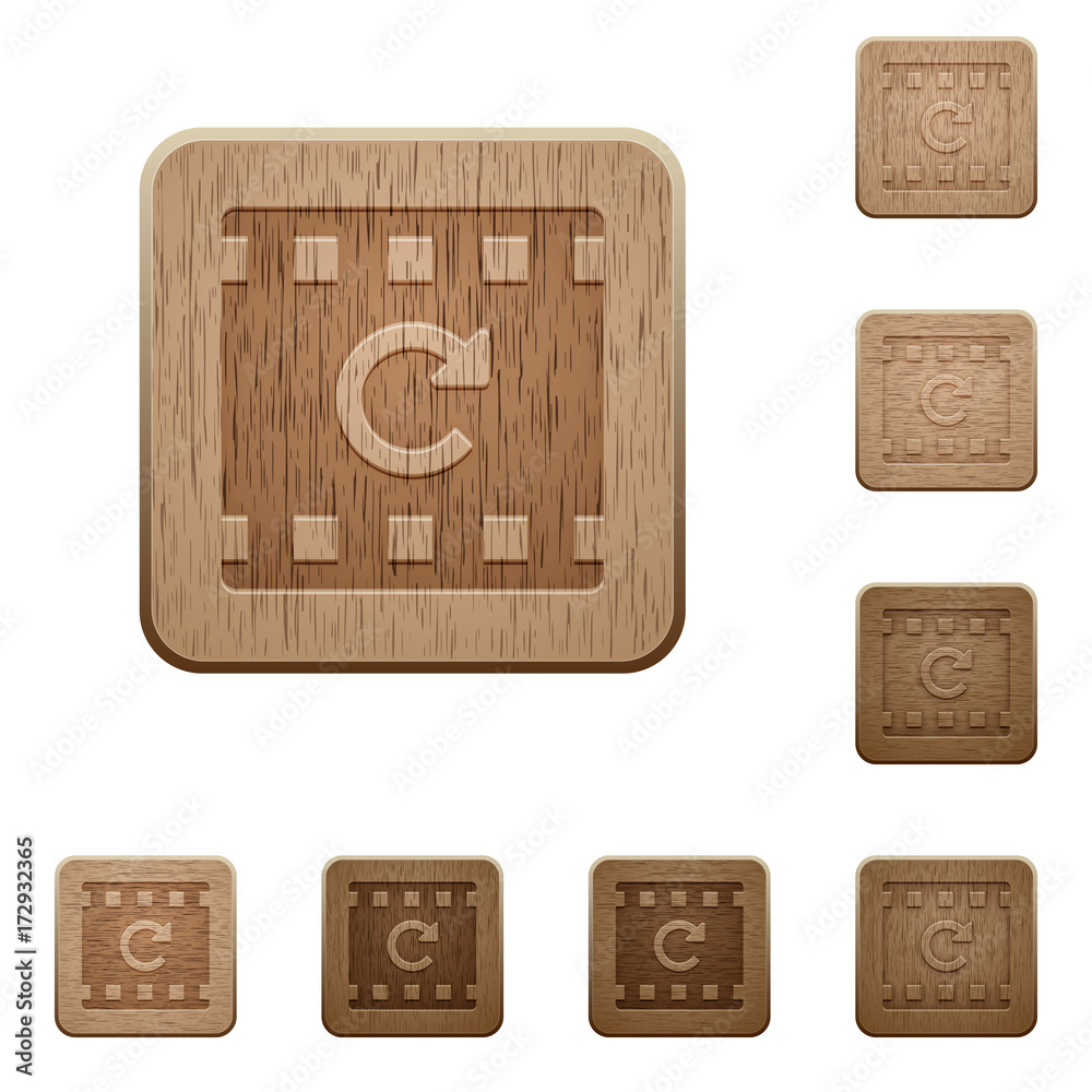 Redo movie operation wooden buttons Redo movie operation wooden buttons