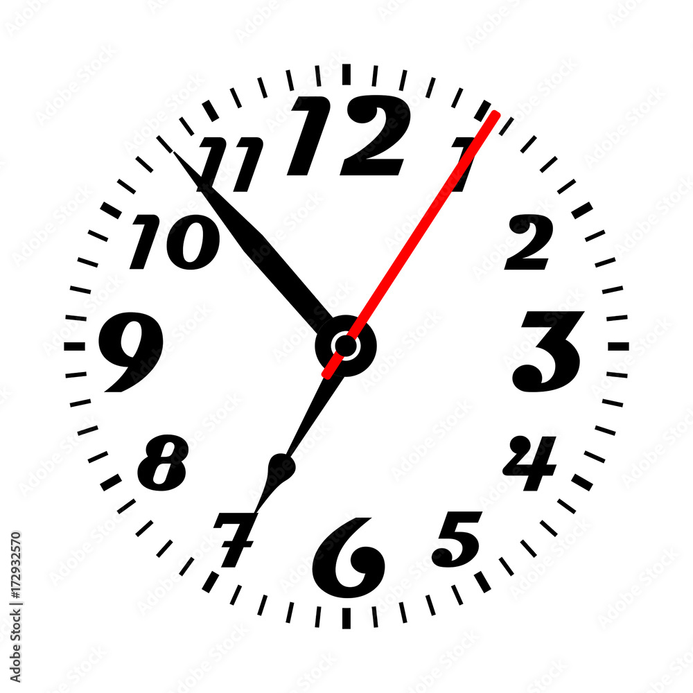 Clock face vector illustration. Clock face vector illustration.