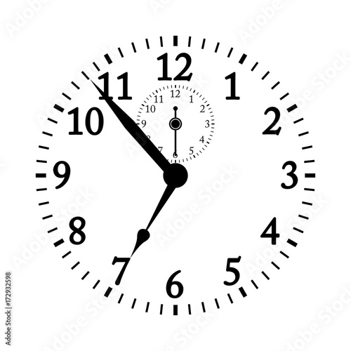 Clock face vector illustration.