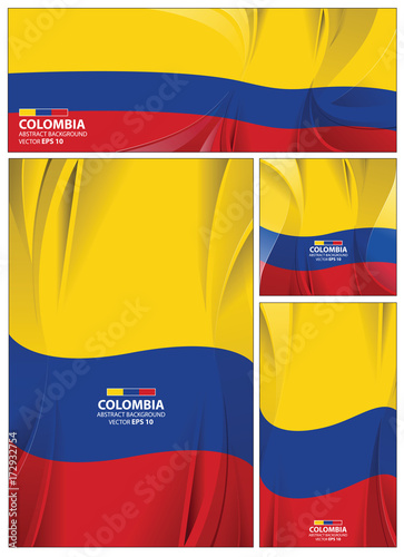 Abstract Colombia Flag Background