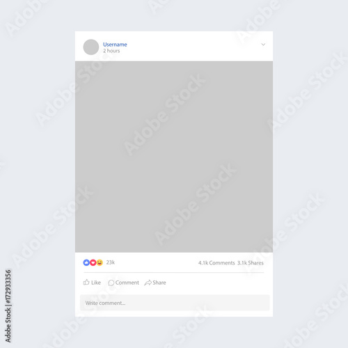 Mobile photo frame template. Social network concept. Vector illustration