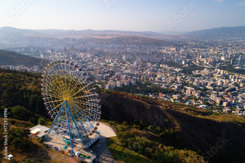 The Ferris wheel in Tbilisi.