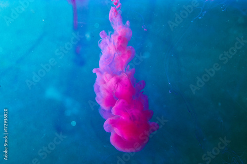 Inchiostro colorato in acqua