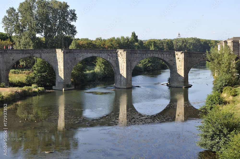 Old stone bridge of Carcassonne