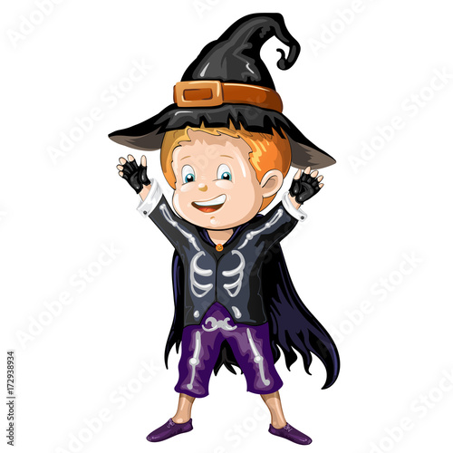 Boy in Halloween costume