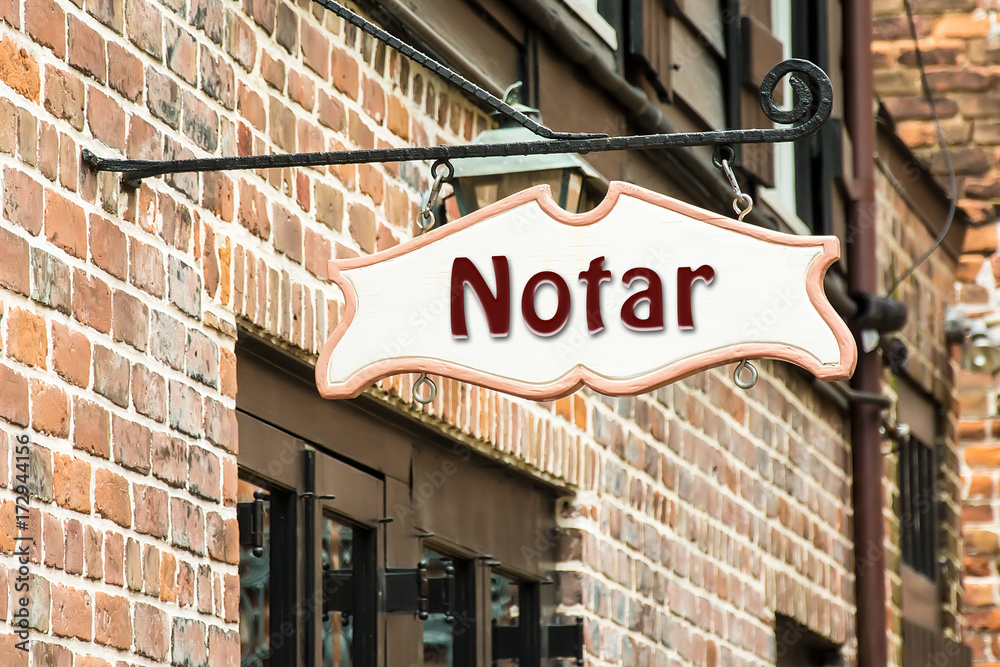 Obraz premium Schild 275 - Notar