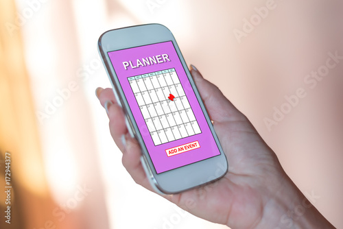 Event adding on planner concept on a smartphone