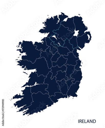 Map of Ireland.