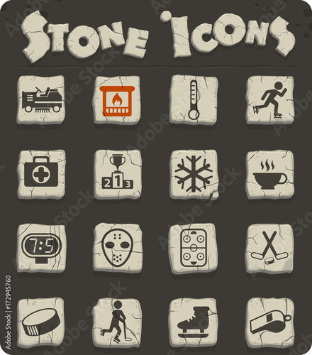 ice rink icon set