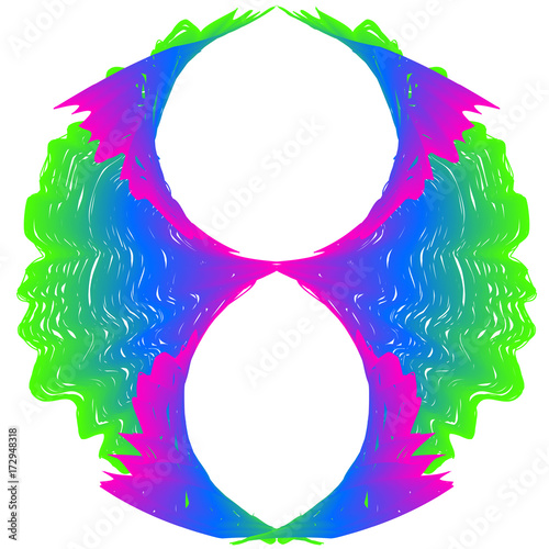 abstract colorful rainbow wave background Vector illustration photo